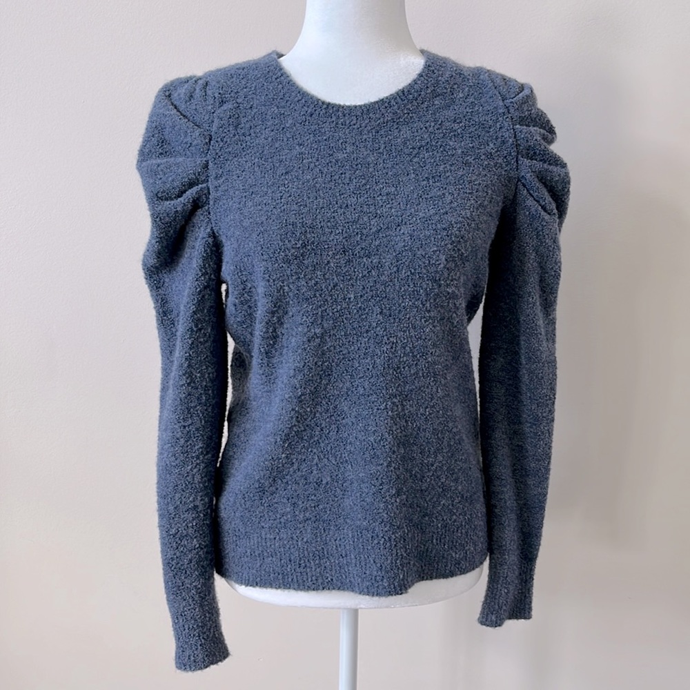 I.N.C. International Concepts Puffy Wool Blend Sweater Smoky Blue XS